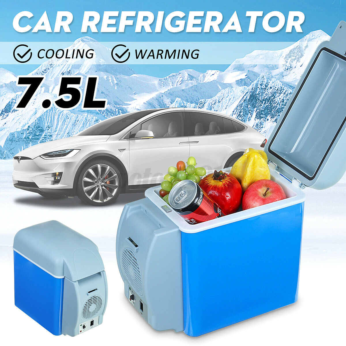 Portable Mini Electric Vehicle Refrigerator Cooler/Warmer - 12v