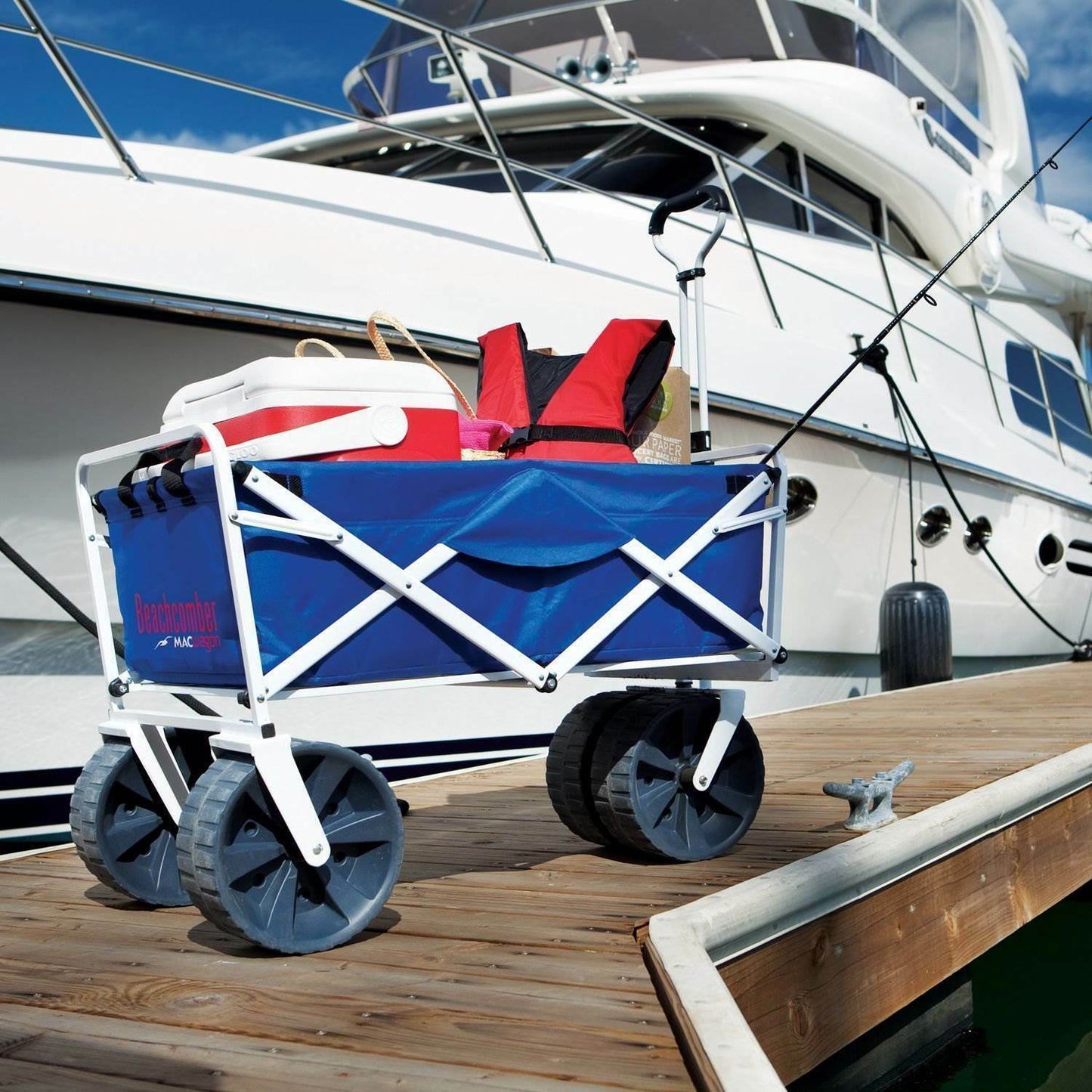 Mac Sports Heavy Duty Collapsible Folding All Terrain Beach Wagon