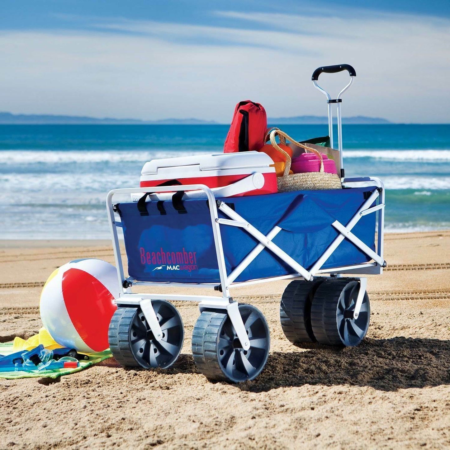 Mac Sports Heavy Duty Collapsible Folding All Terrain Beach Wagon