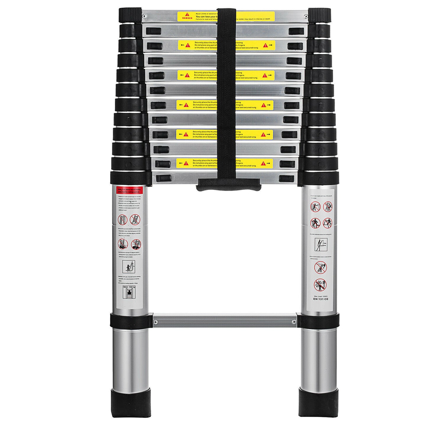 Aluminum Folding 12.5 FT Telescopic Extension Ladder