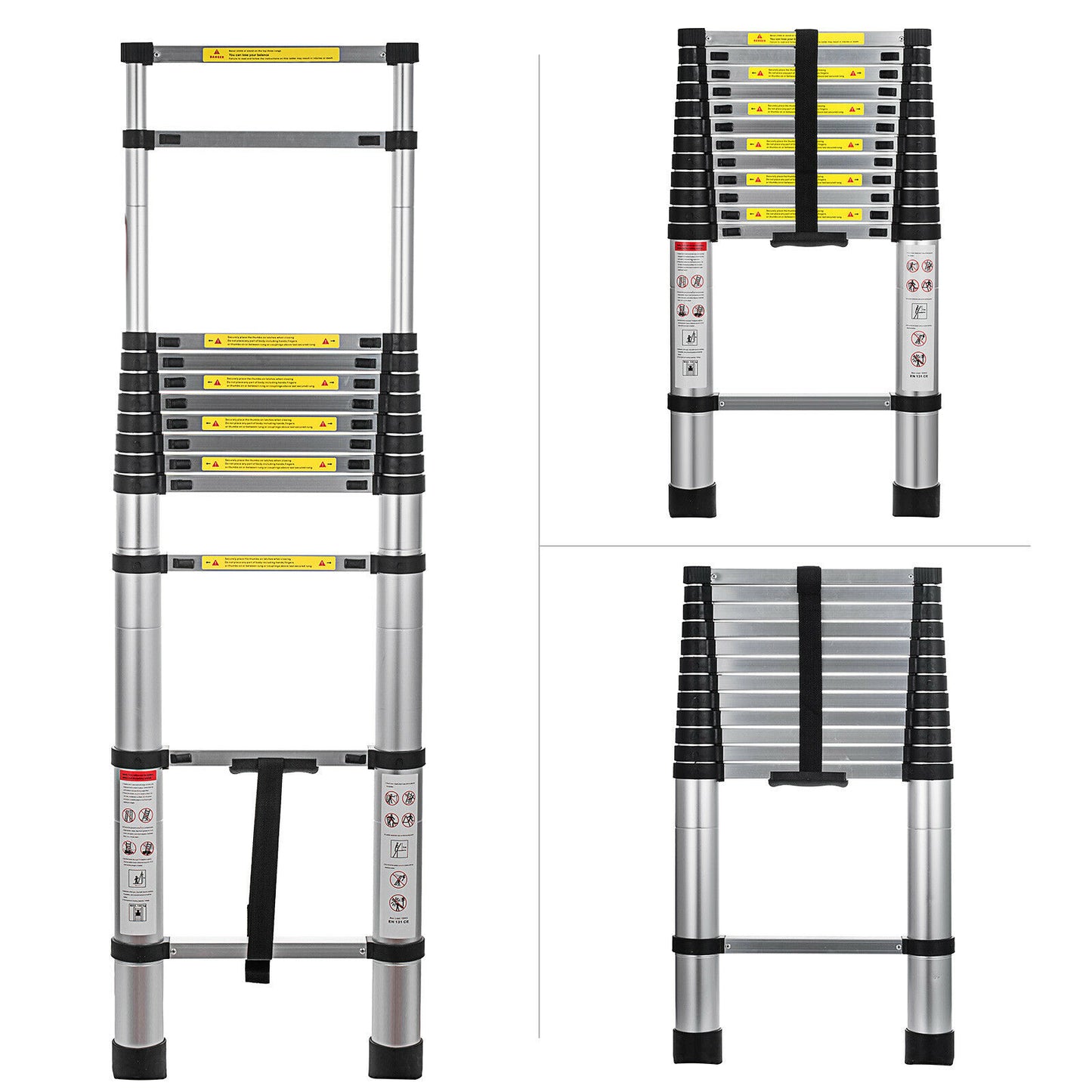 Aluminum Folding 12.5 FT Telescopic Extension Ladder